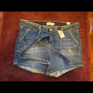 Brand new pair of denim shorts.